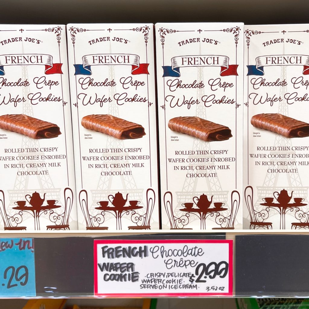 トレジョお菓子 22年3月新商品フレンチチョコクレープ French Chocolate Crepe